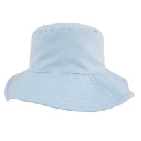 0249-Sky: Baby Plain Sky Wide Brim Hat (0-12 Months)